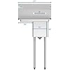 KoolMore 1 Compartment Stainless Steel NSF Commercial Kitchen Prep & Utility Sink with Drainboard - Bowl Size 10" x 14" X 10" - Image 4