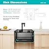 15" x 18" RV Kitchen Sink, Stainless Steel Drop-in/Undermount Single Bowl Bar Sink with Folding Faucet for RV Camper, Wet Bar, Workstation (Black) - Image 3