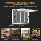 36" x 24" Aluminum Food Truck Serving Window with Lock, Screens & Pneumatic Rods - Image 2