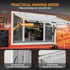 36" x 24" Aluminum Food Truck Serving Window with Lock, Screens & Pneumatic Rods - Image 5