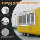 36" x 24" Aluminum Food Truck Serving Window with Lock, Screens & Pneumatic Rods - Image 6