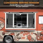 36" x 24" Aluminum Food Truck Serving Window with Lock, Screens & Pneumatic Rods - Image 9