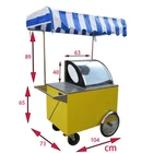 Kolice Gelato Hand Push cart/Snack Food cart/Street Food Vending Tricycle - Image 4