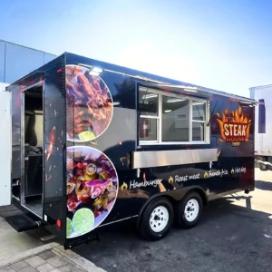 Food Trailer for Sale, Fully Equipped Mobile Food Truck with Kitchen and Refrige