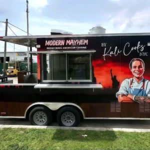 Food Trailer for Sale, Fully Equipped Mobile Food Truck with Kitchen and Refrige