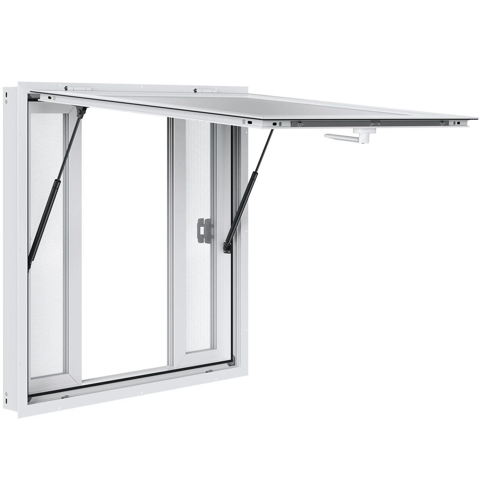 Concession Window 36"x36", Aluminum Alloy Food Truck Service Window with 4