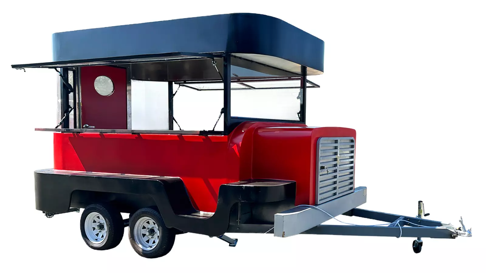 150" Vendor Trailer Mobile Concession Food Vending Cart Red Truck Head Trailer